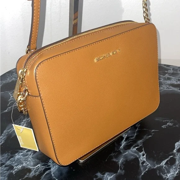 MICHAEL KORS  Crossbody Bag JS Large Saffiano Leather Acorn NEW - Minor Damage - Picture 8 of 12